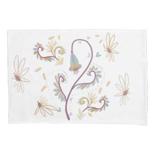 elegante bloem waterverf kussensloop (Voorkant)