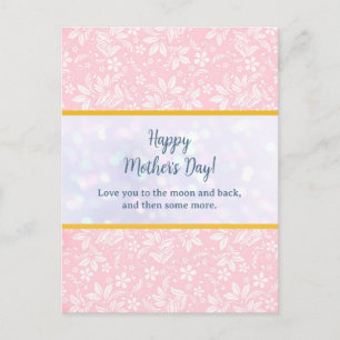 Elegante Bloem Waterverf voor Gelukkige Moederdag Uitnodiging Briefkaart