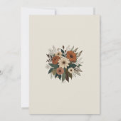 Elegante bloemaccenten en kleurenpalet save the date (Achterkant)
