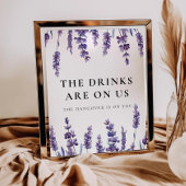 Elegante bloemachtige lavendeldrankjes zijn op ons poster