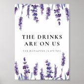 Elegante bloemachtige lavendeldrankjes zijn op ons poster (Voorkant)