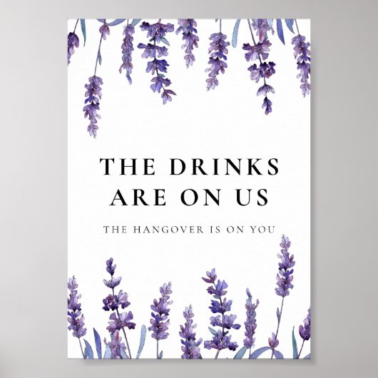 Elegante bloemachtige lavendeldrankjes zijn op ons poster (Voorkant)