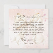 Elegante bloemblaadjes bubbelig Vrijgezellenfeest  (Achterkant)