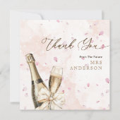 Elegante bloemblaadjes bubbelig Vrijgezellenfeest  (Voorkant)