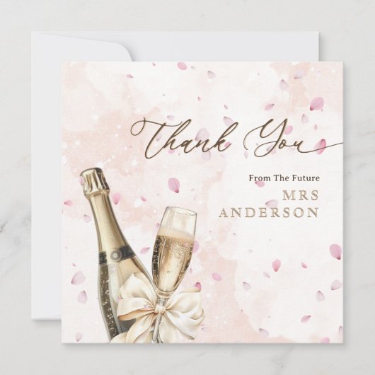 Elegante bloemblaadjes bubbelig Vrijgezellenfeest  (Voorkant)