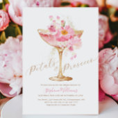 Elegante bloemblaadjes en Prosecco Floral Vrijgeze Kaart