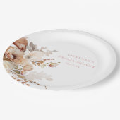 Elegante bloemblaadjes en Prosecco Floral Vrijgeze Papieren Bordje (Gekanteld)