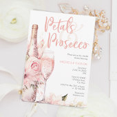 Elegante bloemblaadjes & Prosecco Boho Blush Pink  Kaart