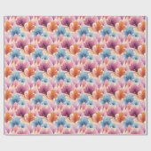 Elegante bloemblaadjes Zachte Waterverf bloeit Cadeaupapier (Vlak)