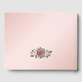 Elegante Bloemblush Roze Goud Vrijgezellenfeest Gastenboek (Achterkant)