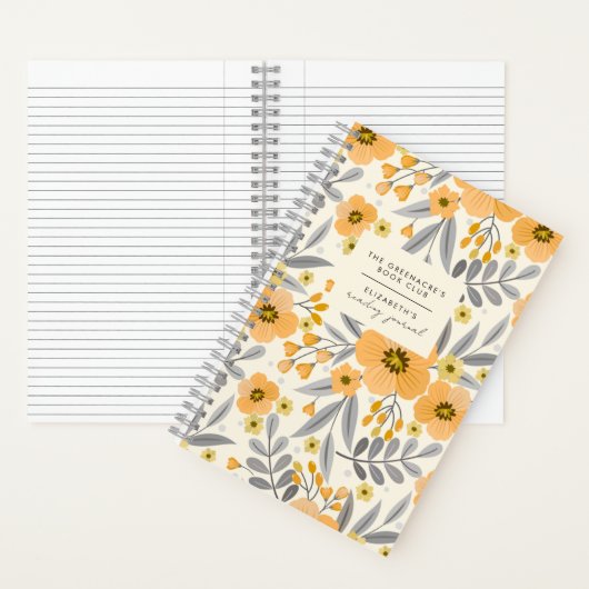 Elegante Bloemboek Club Lezen Gift Journal Notitieboek (Binnen)