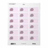 Elegante bloemboeket etiket (Full Sheet)