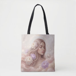 Elegante bloemboeket met delicate vlinders tote bag