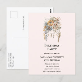 Elegante bloemboeket met Dreamcatcher-verjaardag Briefkaart