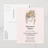 Elegante bloemboeket met verjaardagsdreamcatcher briefkaart (Voorkant / Achterkant)