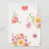 Elegante bloemboog bruiloftsshower uitnodiging (Achterkant)