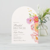 Elegante bloemboog bruiloftsshower uitnodiging (Staand voorkant)