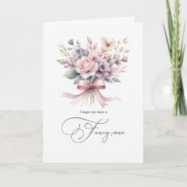 Elegante bloemboog "Fancy One" Verjaardag op maat Kaart