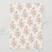 Elegante Bloemboog Spring Garden 5 x 7 bruiloft Menu (Achterkant)