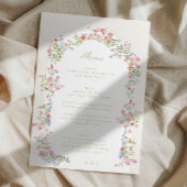 Elegante Bloemboog Spring Garden 5 x 7 bruiloft Menu