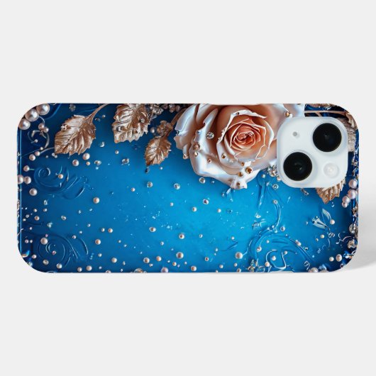 Elegante bloemcompositie met gouden accenten Case-Mate iPhone case (Achterkant (horizontaal))