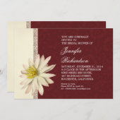 Elegante Bloemdamast Bruids Douche Uitnodigingen (Voorkant / Achterkant)