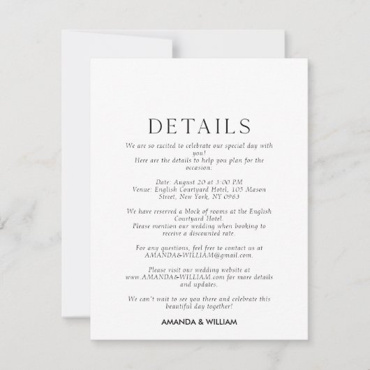 Elegante Bloemdetails Behuizing Kaart (Voorkant)