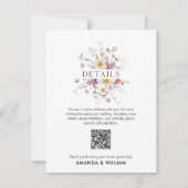 Elegante Bloemdetails Behuizing Kaart (Achterkant)