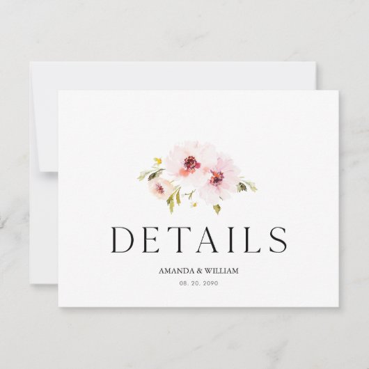 Elegante Bloemdetails Behuizing Kaart (Voorkant)