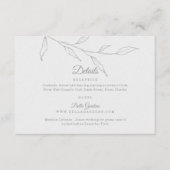 Elegante bloemdetails Enclosure Card Informatiekaartje (Voorkant)