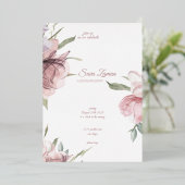 Elegante Bloemen 18e Verjaardag Uitnodiging Kaart (Staand Voorkant)