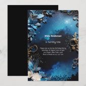 Elegante Bloemen 1e Verjaardag Uitnodiging (Voorkant / Achterkant)