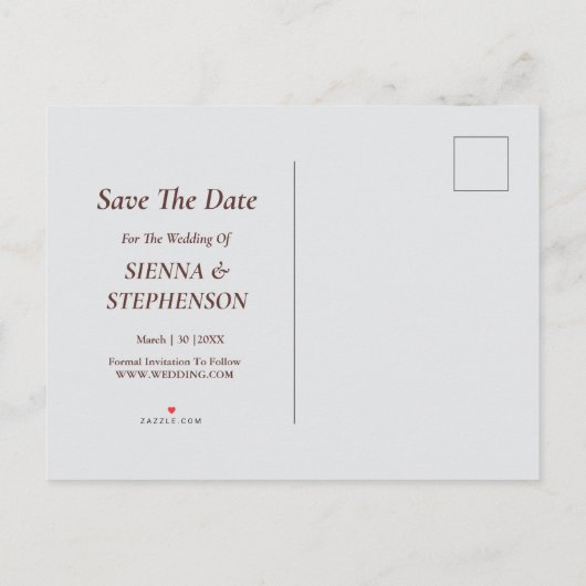 Elegante Bloemen 3D Save the Date Uitnodiging (Achterkant)