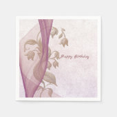 Elegante bloemen 70 ste verjaardag papieren servet (Voorkant)