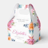 Elegante Bloemen 70e Verjaardag Favor Box Bedankdoosjes (Voorkant Zijde)