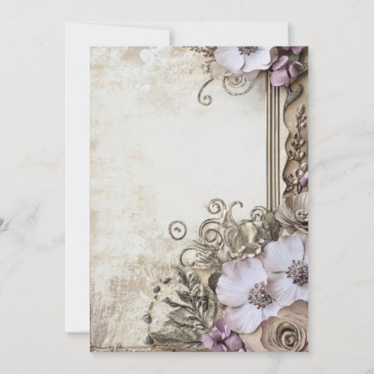 Elegante  Bloemen 70ste Verjaardag Kaart (Achterkant)