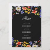 Elegante Bloemen 80ste Verjaardag Programma Menu Z (Achterkant)