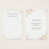 Elegante Bloemen Aangepaste Sieraden Oorbel Displa Visitekaartje (Voorkant /achterkant)