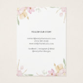 Elegante Bloemen Aangepaste Sieraden Oorbel Displa Visitekaartje (Achterkant)