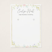 Elegante Bloemen Aangepaste Sieraden Oorbel Displa Visitekaartje (Voorkant)