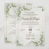 Elegante Bloemen - Aanpasbare Rustieke Boho Kaart (Voorkant / Achterkant)