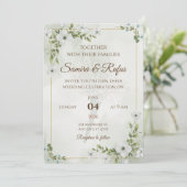 Elegante Bloemen - Aanpasbare Rustieke Boho Kaart (Staand voorkant)