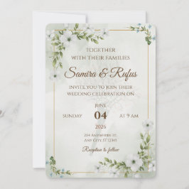 Elegante Bloemen - Aanpasbare Rustieke Boho Kaart