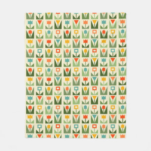 Elegante bloemen Abstracte lente Fleece Deken