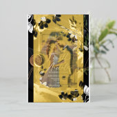 Elegante Bloemen Acryl bruiloft uitnodiging met Wa (Staand Voorkant)