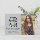  ELEGANTE BLOEMEN AFSTUDEREN AANKONDIGING (Staand voorkant)