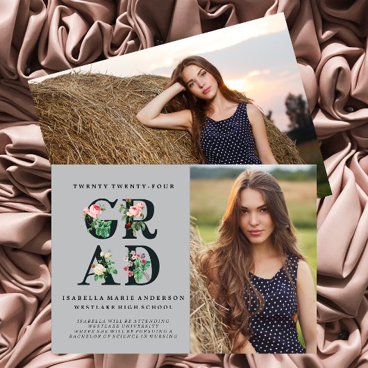  ELEGANTE BLOEMEN AFSTUDEREN AANKONDIGING