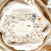 Elegante  Bloemen Afstuderen RSVP Card Kaartje