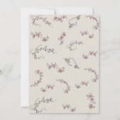 Elegante  Bloemen Antiek Lijst Vrijgezellenfeest Kaart (Achterkant)