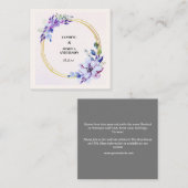 Elegante Bloemen Aquarel Gouden Cirkel Huwelijk Notitiekaartje (Voorkant / Achterkant)
